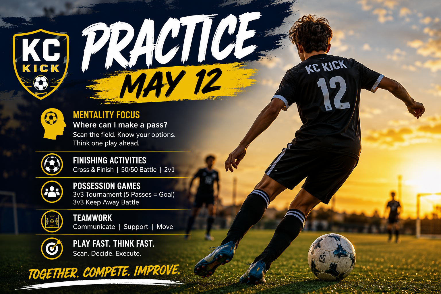 ⚽ KC Kick Practice Plan – Tuesday, May 12